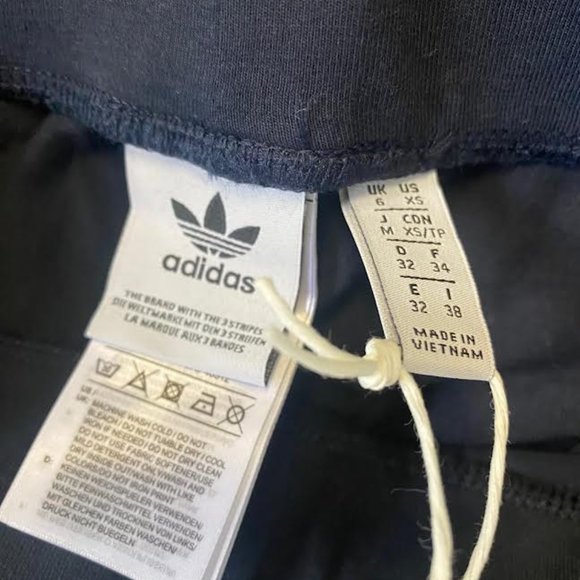 NWT ADIDAS ORIGINALS Women XS Floral 3 Striped Design Jersey Legging Legend Ink - Picture 10 of 10